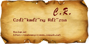 Czékmány Rózsa névjegykártya